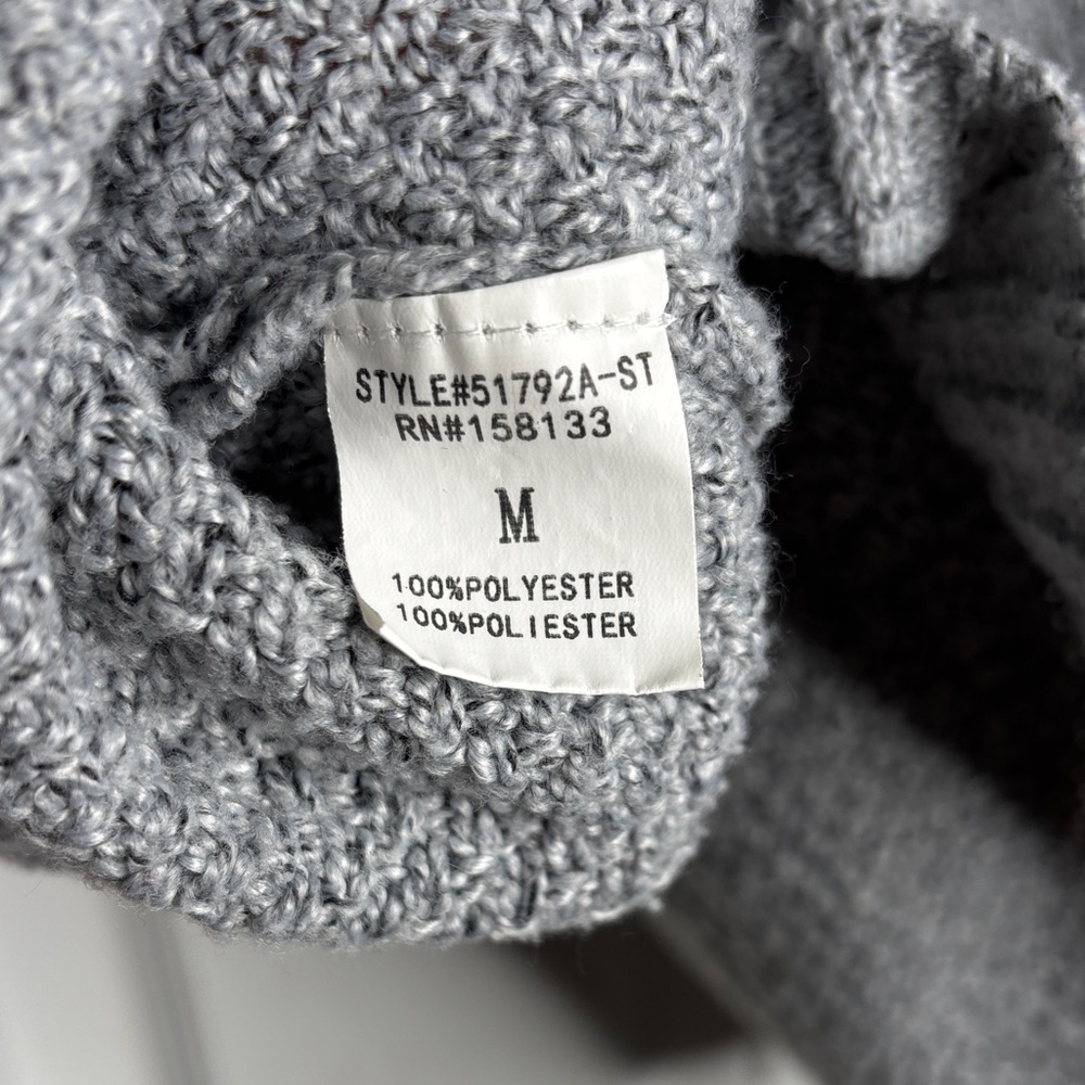 Pink Clover women's Crewneck Sweater in Heather Gray - Picture 4 of 4